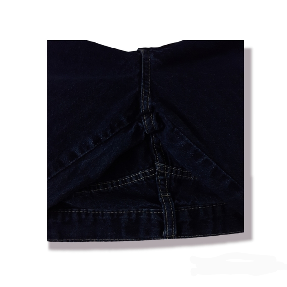 Womens sz 11 100% cotton y2k Liquid x wide leg Jeans Denim dark wash pants - Picture 4 of 8